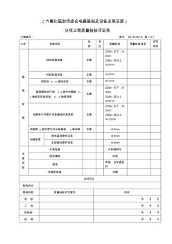 表1.0.1六氟化硫封闭式组合电器基础及设备支架安装