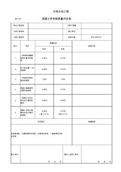 表1.20.1混凝土拌和物質(zhì)量評定表