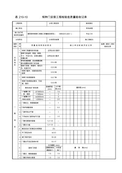 表210-10特种门安装