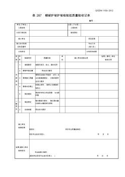 表287植被护坡护坡检验批质量验收记录