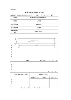 表C3-1-2基槽及各層測(cè)量放線記錄