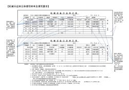 装载机样单机械日运转记录表