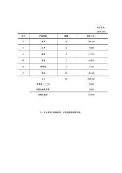 装饰工程清单报价表