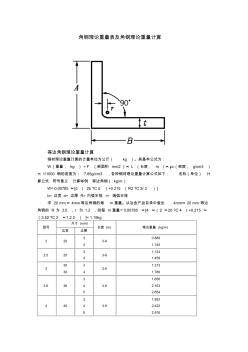 角鋼理論重量表大全