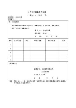 計日工工程量月匯總表(20200819165535)