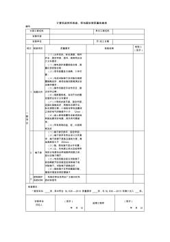 计算机监控系统盘、柜电器安装质量检查表