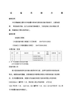 設備吊裝施工方案 (2)