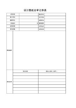 设计图纸会审记录表