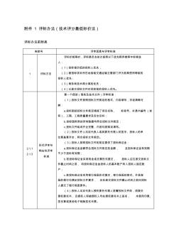 评标办法技术评分最低标价法