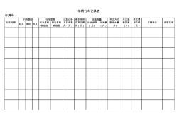 貨運(yùn)車輛行車記錄表