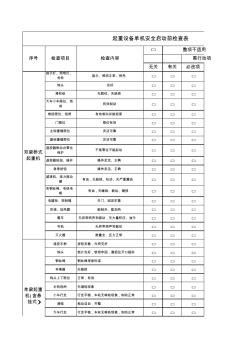 起重设备单机启动安全检查表