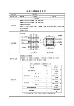 车库柱模板技术交底