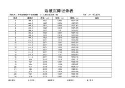 邊坡沉降記錄表