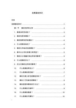 選煤基礎(chǔ)知識