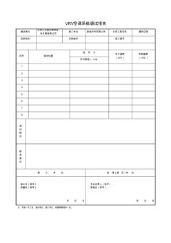 通风空调系统调试报告