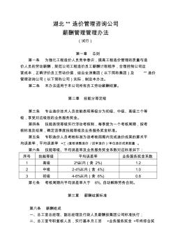 造价咨询公司薪酬管理办法 (3)