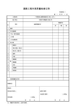 道路工程外觀質(zhì)量檢查記錄 (2)