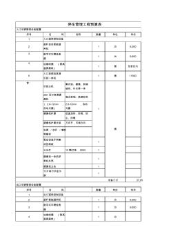 道闸系统报价清单(20201030183935)