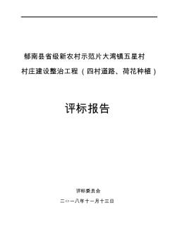 郁南縣省級(jí)新農(nóng)村示范片大灣鎮(zhèn)五星村村莊建設(shè)整治工程四