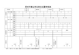 郑州市事业单位岗位设置审核表