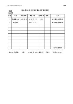 配电室直流屏维护蓄电池更换记录表2