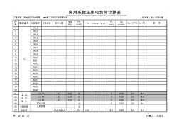 配電箱(柜)負荷計算(軟件)