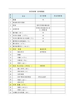 酒店闭式冷却塔参数表