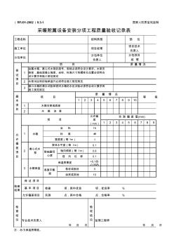 采暖附属设备安装分项工程质量验收记录表 (2)