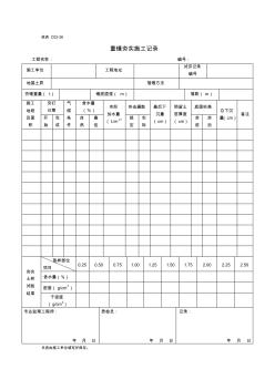 重錘夯實施工記錄