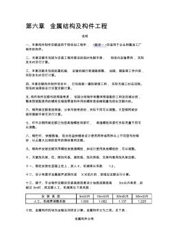 金属结构及构件工程05定额说明