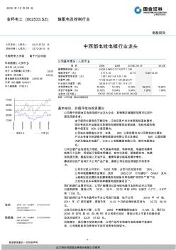 金杯电工_中西部电线电缆行业龙头