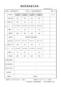 钢材质保核查记录表 (3)