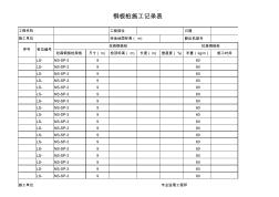 钢板桩施工记录表1