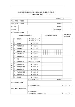 钢构件安装工程质量检验记录表(1页)