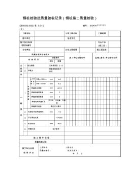 钢桩检验批质量验收记录(钢桩质量检验)