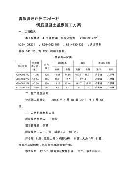 鋼筋混凝土蓋板施工方案