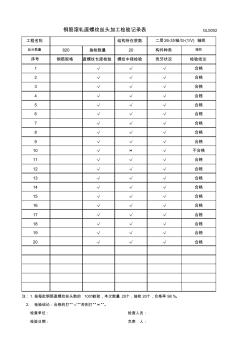 钢筋滚轧直螺纹丝头加工检验记录表