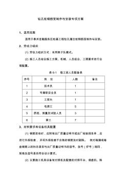 钢筋笼加工制作安装焊接吊装方案