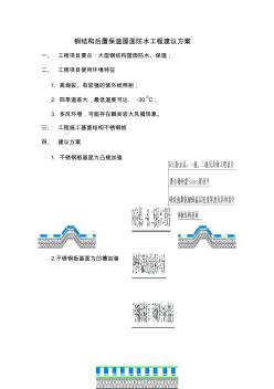 钢结构后置保温屋面防水工程建议方案