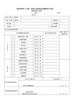 钢结构安装工程检验批验收记录表