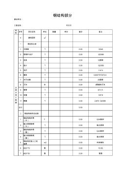 钢结构工程市场价报价单参考模板(自动计算链接)