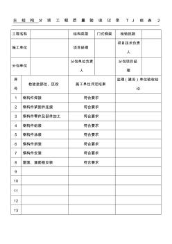 钢结构工程竣工验收