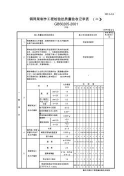 钢网架制作工程检验批质量验收记录表(二) (2)