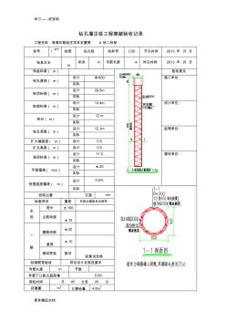 钻孔灌注桩工程隐蔽验收记录(1)学习资料