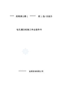 钻孔灌注桩施工作业指导书文档