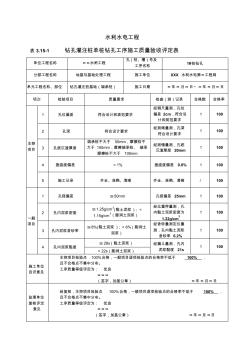 钻孔灌注桩评定表(例表)