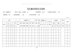 钻孔灌注桩钻孔记录表