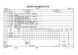 铸铁管件安装质量检验评定表