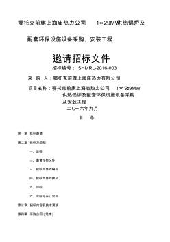 鍋爐工程招標(biāo)文件
