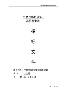 锅炉招标文件(定稿2014.7.1)